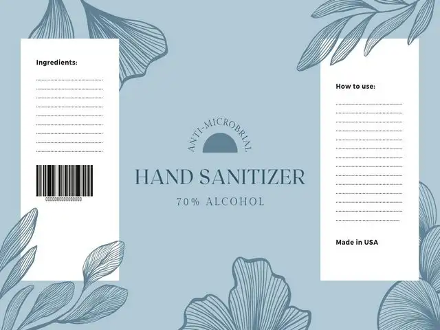 hand sanitizer label template 01