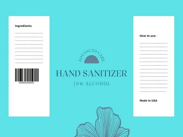 hand sanitizer label template 03 hand sanitizer label template 03