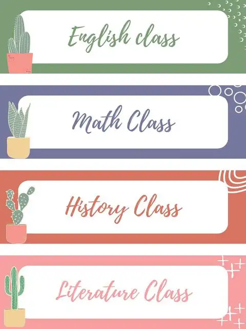 printable classroom labels 10